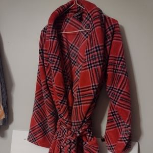 Victoria Secret Women's Robe Pink Plaid XS